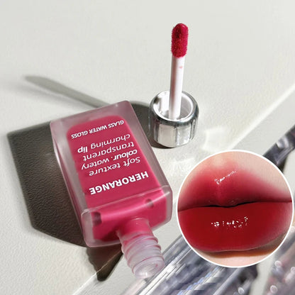 Glass-Like Lip Lacquer - Mirror Shine Hydrating Smudge-Proof Long-Wear Lip Gloss