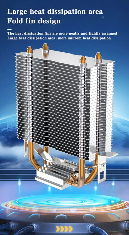CPU Air Cooler X79/X99 — 3-Pin/4-Pin PWM Fan for Intel LGA 1366/1151/1155/1200/1700/2011 & AMD AM3/AM4/AM5