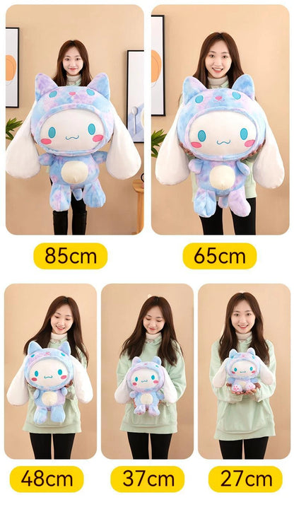 Kawaii Sanrio Cinnamoroll Plushie Toy – Heart Shaped Soft Stuffed Doll, Cute Japanese Cartoon Toy for Children's Birthday Gift