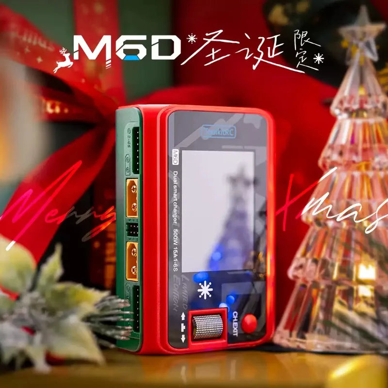 ToolkitRC M6D 500W Smart Charger - 15A Dual DC Charger & Discharger for 1-6S LiPo, LiHV, Li-Ion, NiMH & Pb Batteries