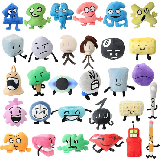 30-Style Battle for Dream Island Plush Toys – Clock, Button, Waffle Ball, Electric Fan, Pillow Doll for Kids Gift