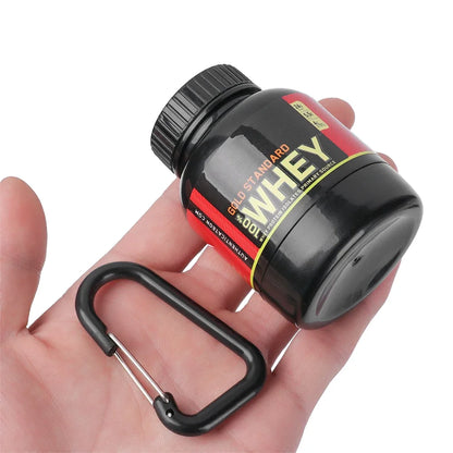 Mini Portable Protein Powder Bottles with Keychain – Travel Funnel, Medicine & Sport Storage Cups