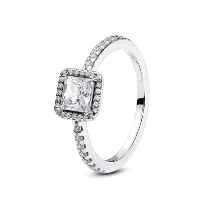 925 Sterling Silver Women’s Ring – Crown, Heart & Wishbone Design with Crystal, Rose Gold Engagement & Wedding Jewelry