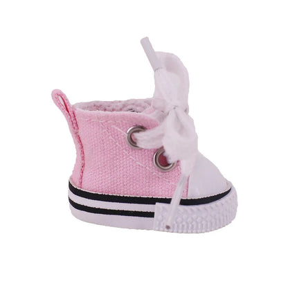 3.8cm Doll Canvas & Leather Shoes for 17cm Labubu Dolls – Cute Doll Clothes Accessories & Gift for Girls
