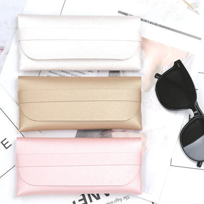 PU Leather Soft Glasses Case – Protective Pouch for Sunglasses and Reading Eyewear for Women