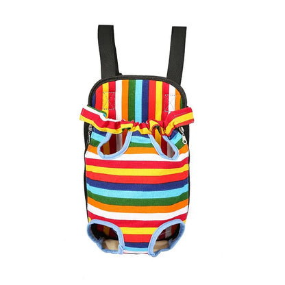 Pet Travel Backpack – Breathable Outdoor Portable Chest Bag for Cats & Dogs, Four-Legged Pet Carrier