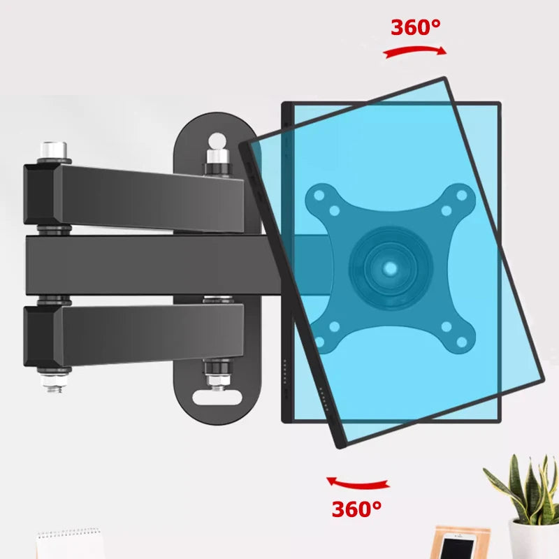 Universal Adjustable TV Wall Mount Bracket – Rotatable Holder for 14-32" LCD & LED Flat Panel Monitors