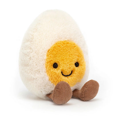 Lovely Soft Boiled Egg Cat Toy – Creative Pet Doll, Happy Smile Plush for Home, Holiday & Kids Gift