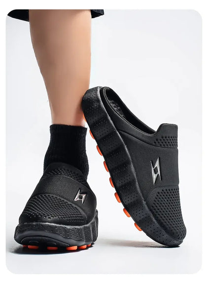 2026 Oversized Closed-Toe Slides - Thick Platform Sole Comfort Walking Slippers with Shock Absorption & Strong Grip