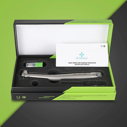 Dental LED High-Speed Handpiece — E-Generator Air Turbine with Push Button, Triple Water Spray & Dentist Tips Model B2 M4