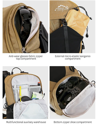 35L Mountaineering Backpack - Waterproof Outdoor Sports Bag for Men & Women, Camping & Hiking Rain Gear