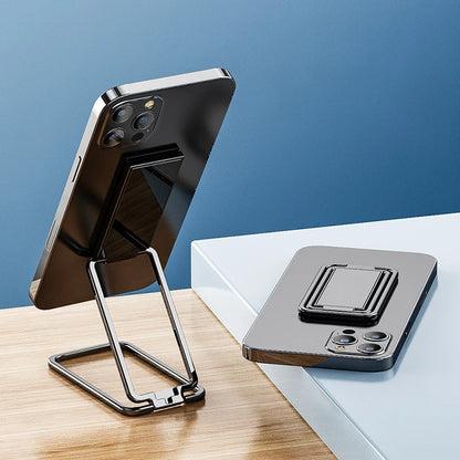 360° Rotating Metal Phone Ring Holder - Foldable Finger Grip and Kickstand for iPhone 15/16 Pro Max, Xiaomi, and Huawei