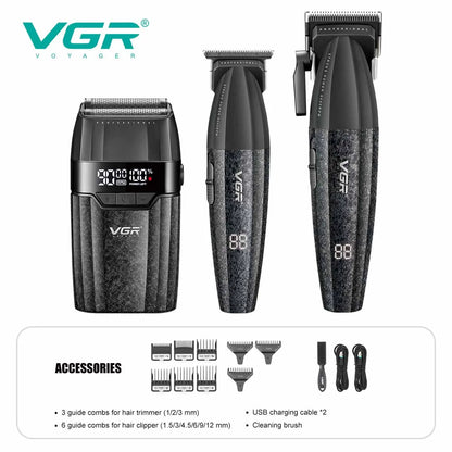 VGR Professional Hair Clipper V-640 S3 — 9000RPM Hair Cutting Machine & Beard Trimmer for Men