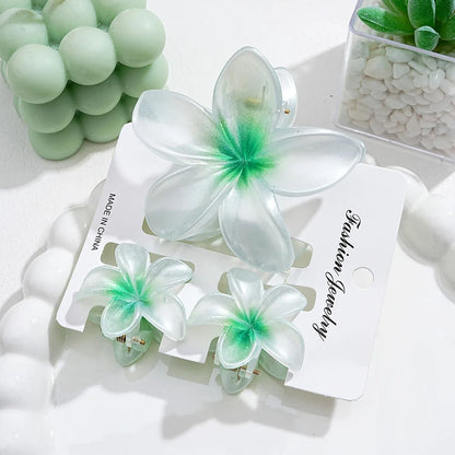 18Pcs Egg Flower Hair Clips | Gradient Candy Color Flowers, Shark Clips for Daily Ponytail Styling