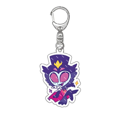 Hazbin Hotel Anime Keychain – Alastor Acrylic Figure Backpack Pendant for Fans & Gifts