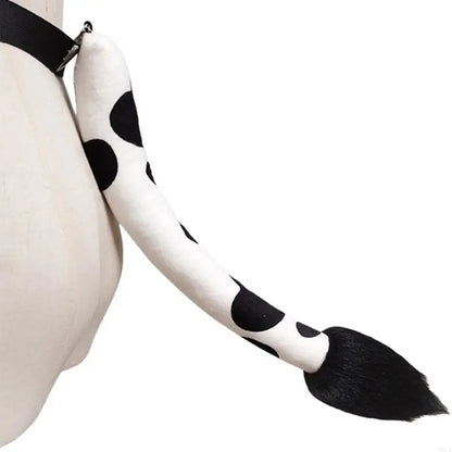 Cow Costume Set - Cow Ears Headband, Gloves and Tail for Halloween Cosplay