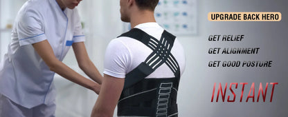 Posture Corrector for Men & Women — Adjustable Shoulder Brace & Back Straightener for Middle & Upper Spine Support
