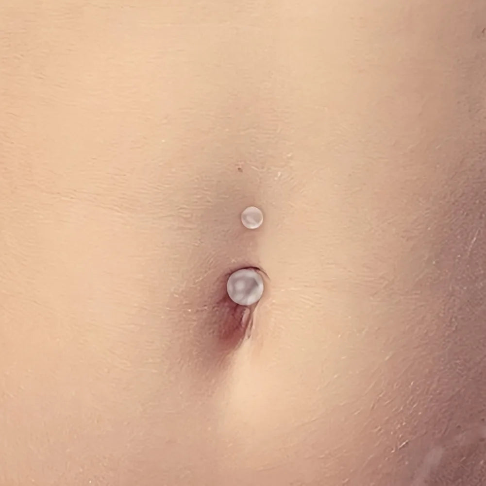 Transparent UV Acrylic Body Piercing Set – Navel, Nose, Septum, Ear & Lip Rings