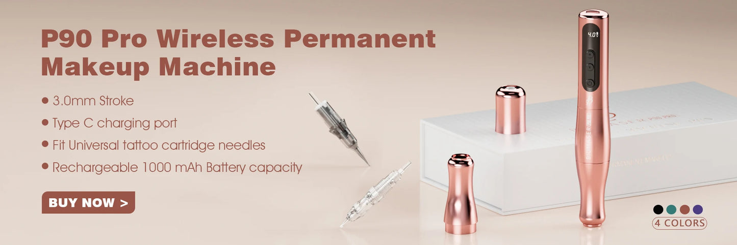 10PCS BIOMASER Disposable Tattoo Needles — Permanent Makeup Cartridges for Eyebrow & Lip, 1R/2R/3R/5R