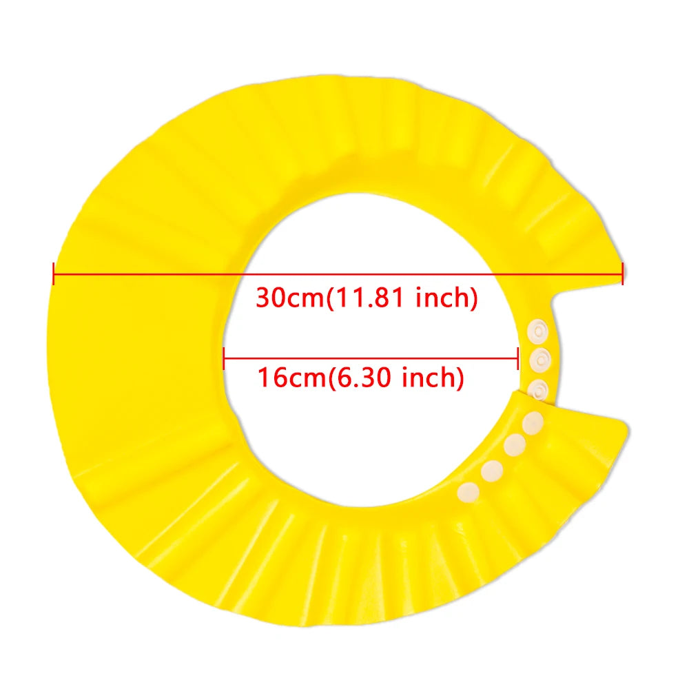 1PC Adjustable Baby Shower Cap - Child Shampoo Hat with Waterproof Ear and Eye Protection - Infant Bath Visor for Hair Washing and Safety
