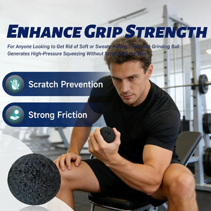Natural Lava Stone Grip Ball - 5cm Porous Hand Trainer for Grip Strength, Climbers, and Weightlifters