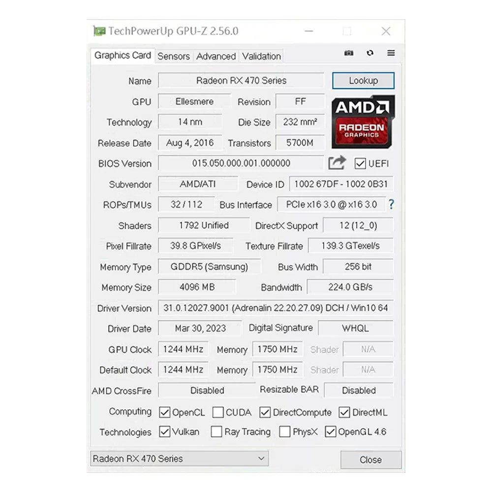 SOYO AMD Radeon RX470 4GB GDDR5 Graphics Card – 256bit Video Card with HDMI, DP, DVI for Desktop Gaming GPU