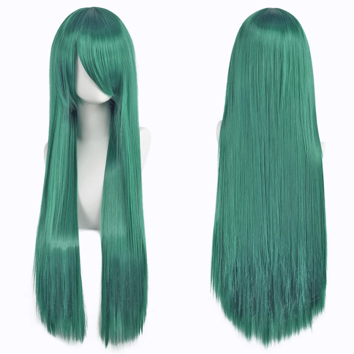80cm Long Cosplay Wig - Synthetic Straight Hair with Bangs for Lolita Anime Costume Party Styling