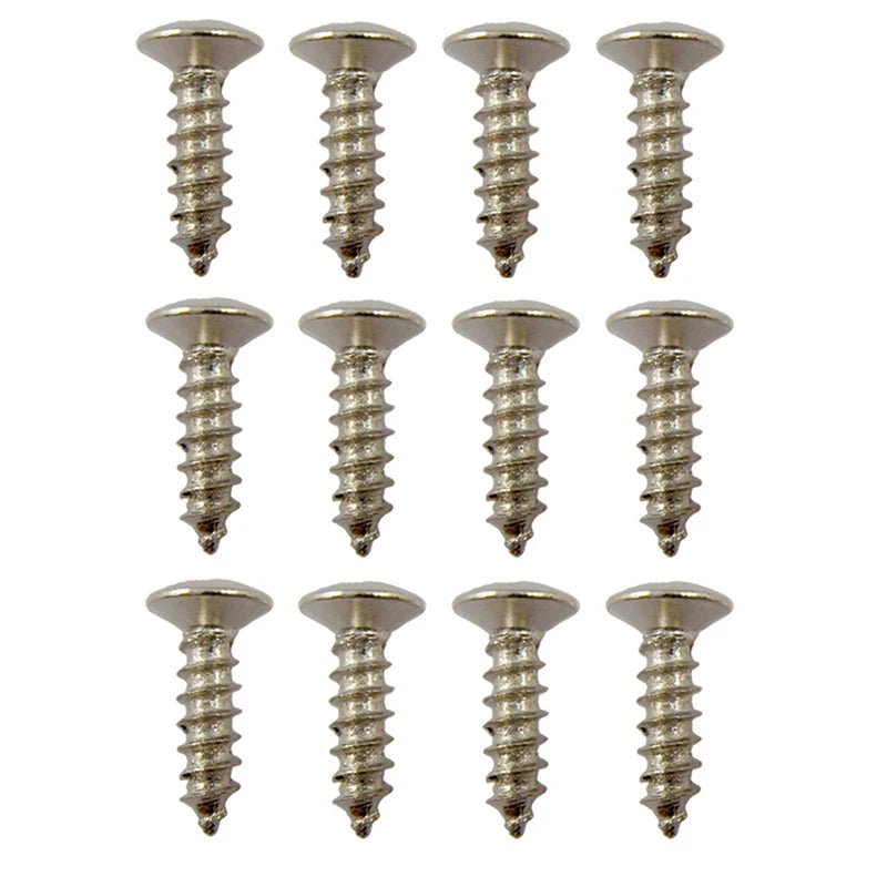Electric Guitar Bass Pickguard Screws - 3x12mm Protective Plate Rear Cover Screws with Storage Box