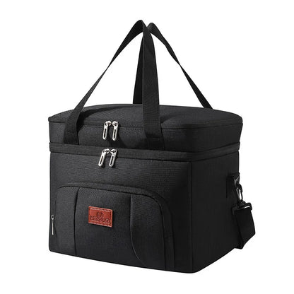 Multifunctional Double Layer Cooler Lunch Bag – Large Capacity Tote with Shoulder Strap for Travel, Picnic & Daily Use