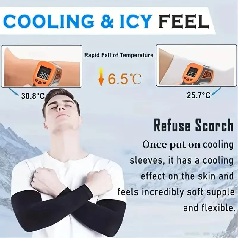 Breathable UV Sun Protection Arm Sleeves, 1/3 Pair Cooling Sports & Driving Outdoor Arm Guards for Summer Adventures