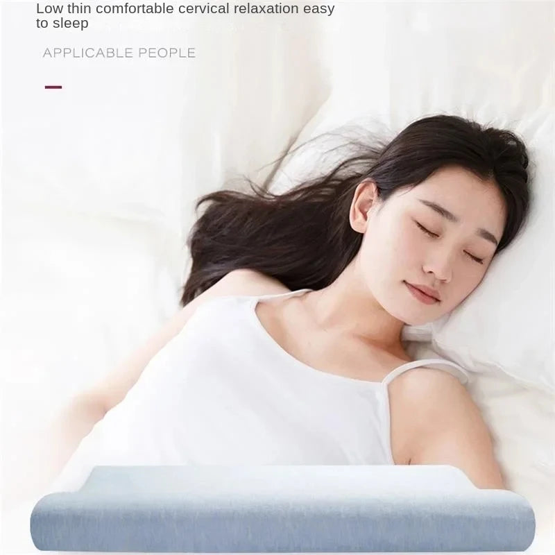 Memory Cotton Neck Pillow — Ultra-Thin, Low Profile, Spinal Support & Anti-Fall Breathable Pillow