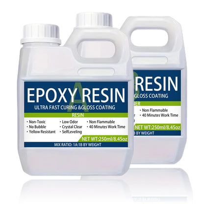 32oz Epoxy Resin Kit – Strong Bubble-Free Anti-Yellowing Art Resin, Easy 1:1 Mix for Casting, DIY Crafts & Mold Making