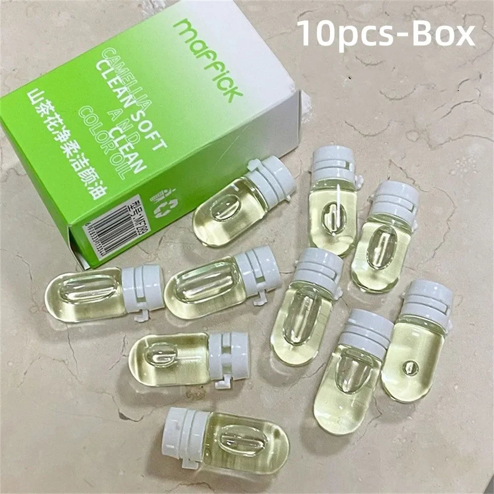 10/20/30pcs Cleansing Oil - Camellia Secondary Facial Cleanser, Deep & Gentle Makeup Remover, Travel Portable