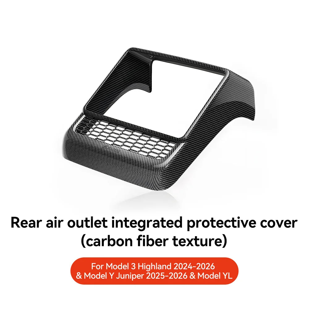 Tesla Model 3/Y Rear Center Console Vent Cover - Dust-Proof Car Interior Accessory