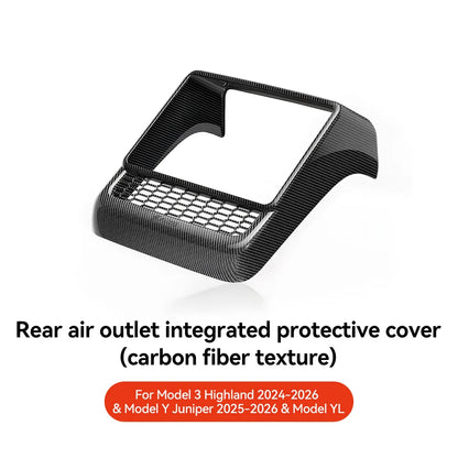 Tesla Model 3/Y Rear Center Console Vent Cover - Dust-Proof Car Interior Accessory