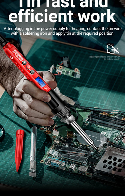 ANENG SL106 Electric Soldering Iron – Adjustable Temperature Welding & Rework Station with Heat Pencil Tip, 110V/220V