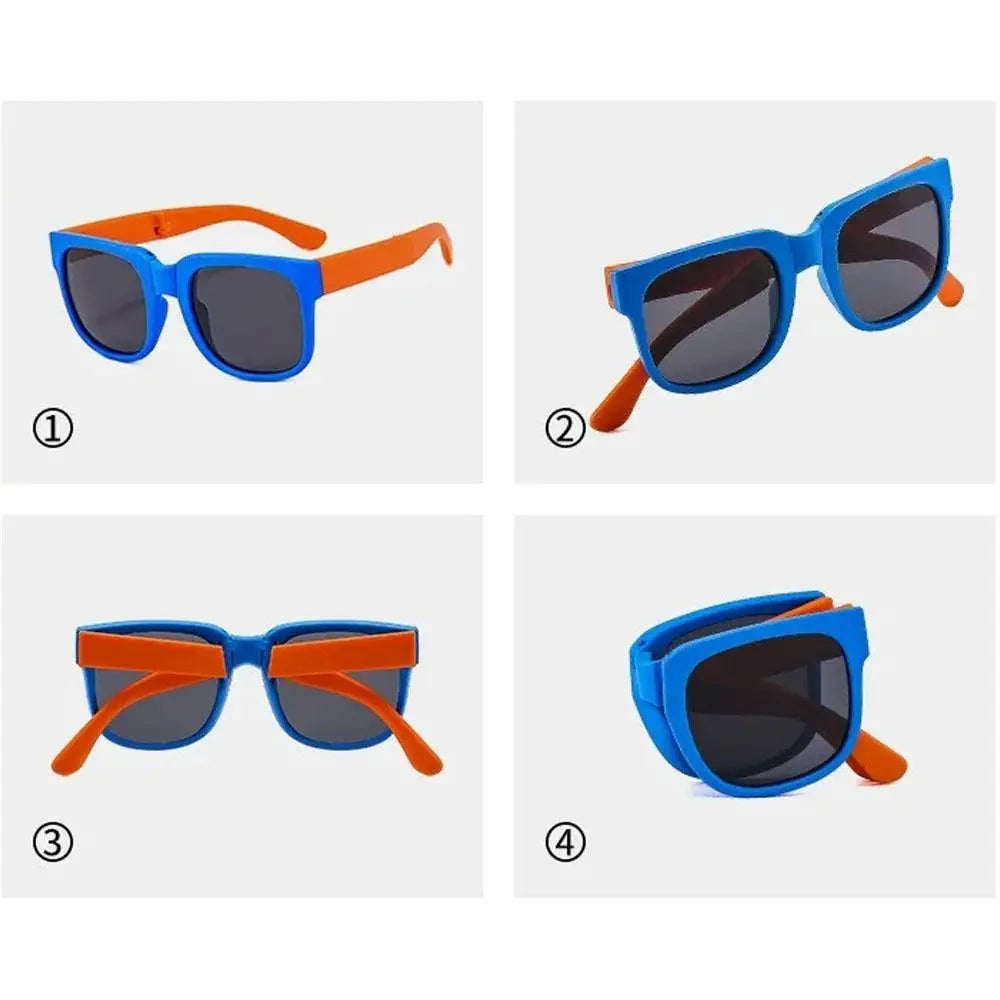 Square Frame Kids Sunglasses – UV400 Foldable Outdoor Eyewear for Toddler Boys & Girls