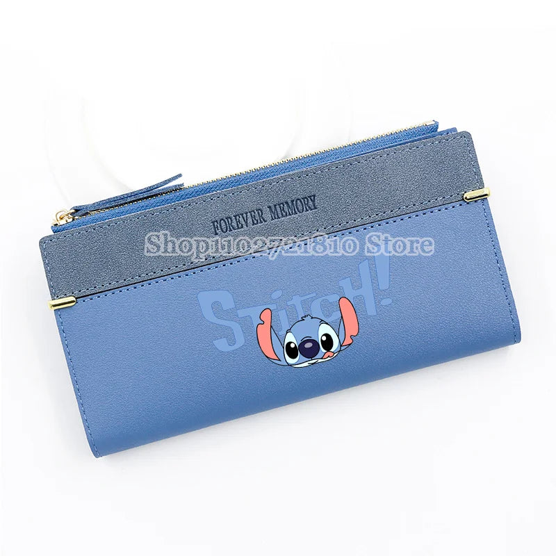 Disney Stitch Wallet for Women – Large Capacity Cartoon Coin Purse & Card Holder Clutch