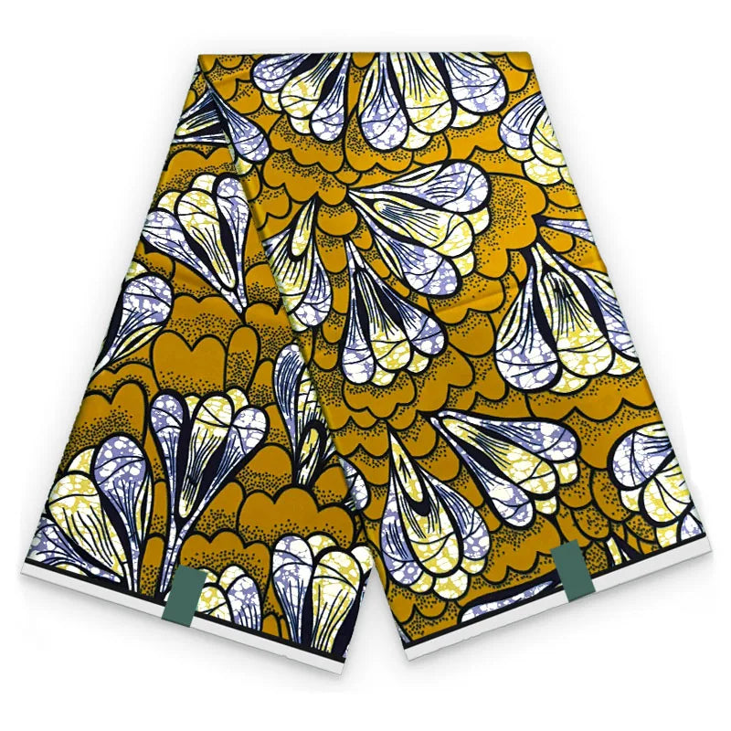 2026 African Ankara Wax Print Fabric - 100% Cotton Soft High Quality Original Real Wax Fabric for Party Dresses HH101