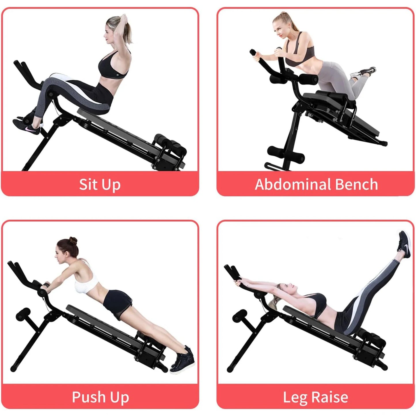 Foldable Ab Workout Machine – Adjustable Abdominal Trainer for Stomach Exercise at Home Gym