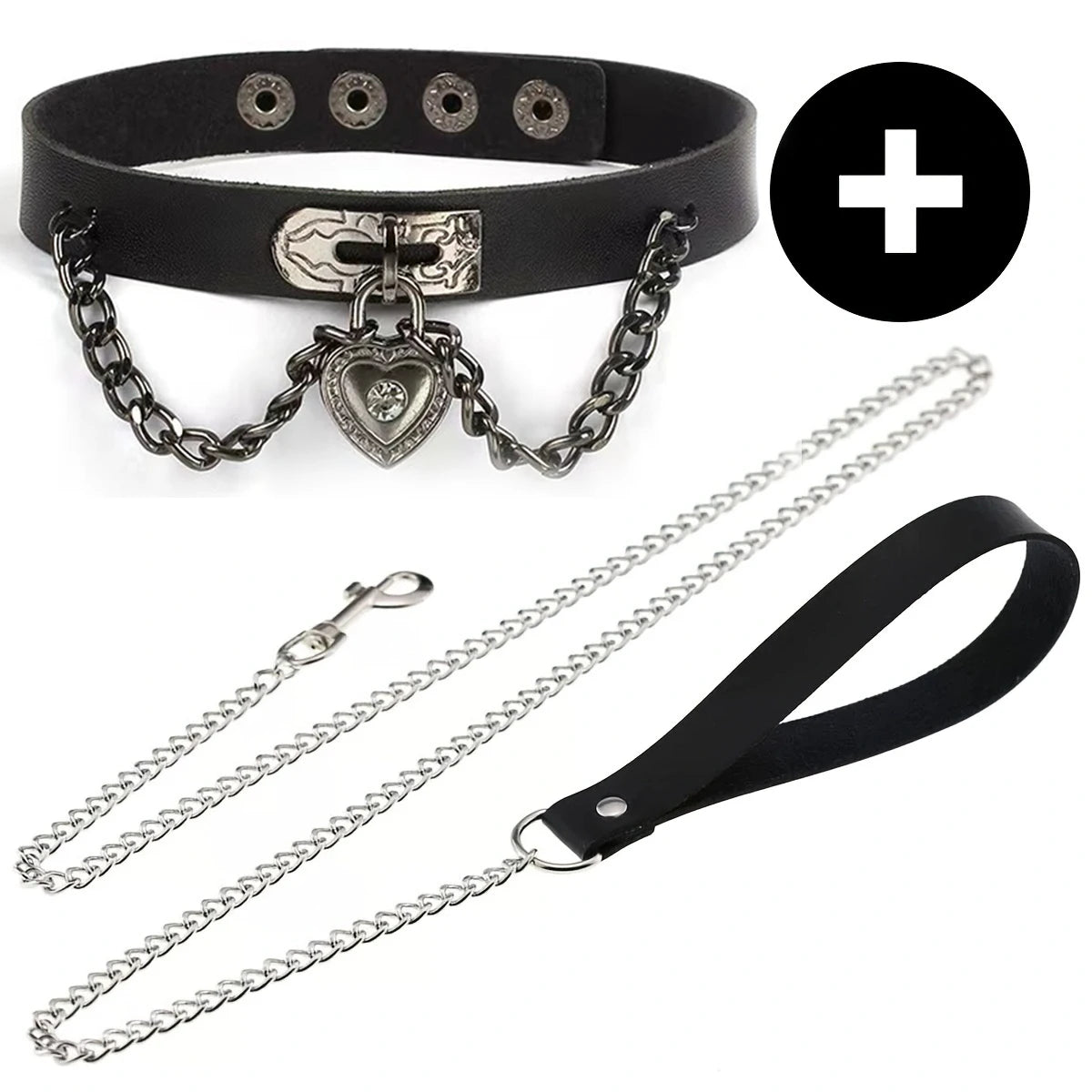 Gothic Punk PU Leather O-Ring Choker - Adjustable Collar Necklace for Women, Halloween & Alternative Fashion