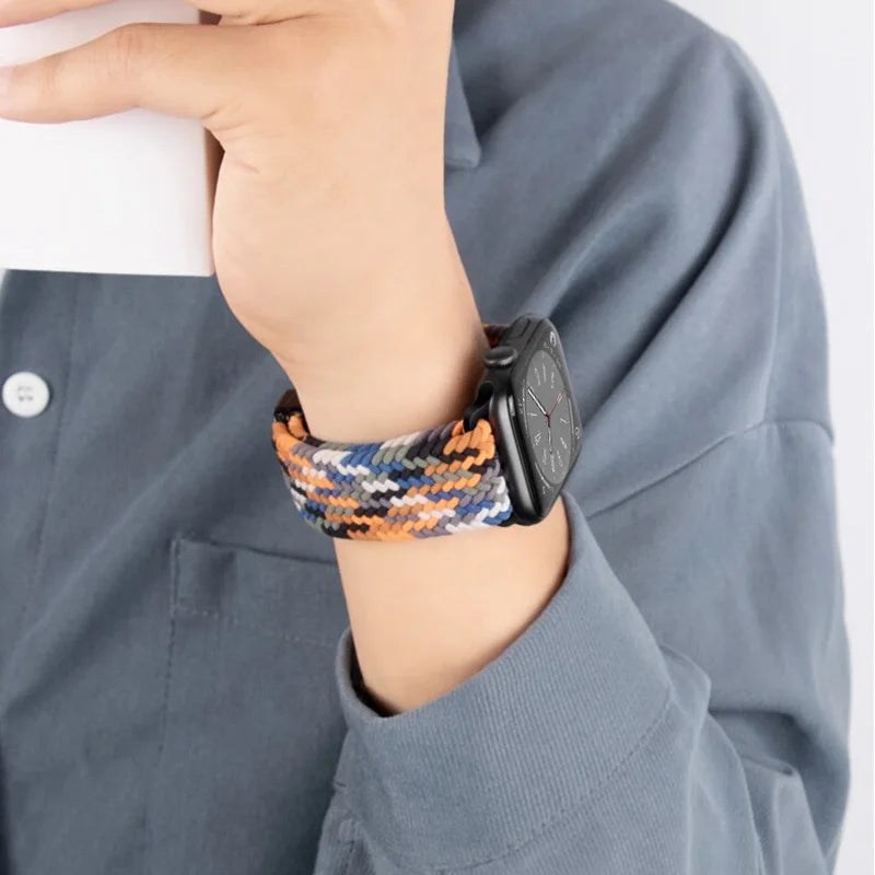 Braided Magnetic Strap for Apple Watch — Compatible with 38mm, 40mm, 41mm, 44mm, 45mm, 49mm Series SE, 7, 6, 8, 9, 10 & Ultra2