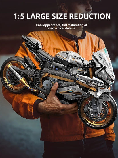TOYLINX Alloy Motorcycle Building Blocks 2045PCS | Racing Model Toy for Kids & Gift Decoration