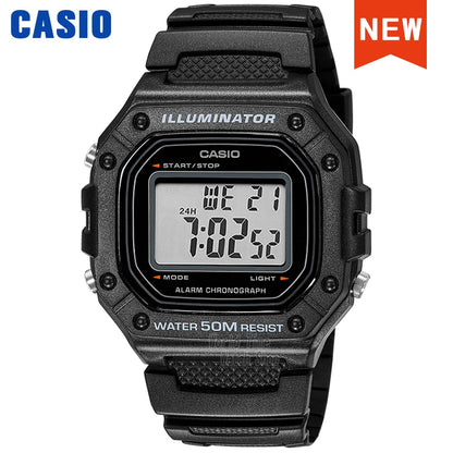 Casio W-218 Series Digital Sports Watch - Waterproof Outdoor Multifunction Electronic Wristwatch