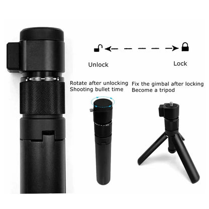 Vamson Invisible Selfie Stick for Insta360 X3 – Rotating Bullet Time Handheld Tripod for GoPro & Insta360 ONE