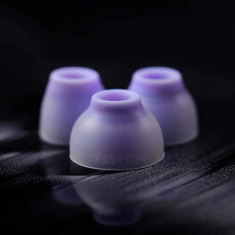 Whizzer Easytips ET100AB Antibacterial Silicone In-Ear Eartips – Straight Tube, S/M/L Sizes, 3 Pairs in 1 Box