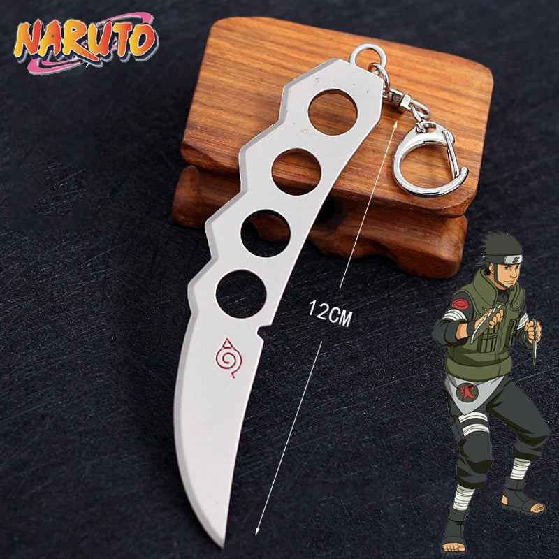 Anime Naruto Weapon Keychain Set – Metal Models of Asuma, Zabuza Sword, Kisame, Hidan, Minato Kunai & Flying Thunder God Cosplay Toys for Boys