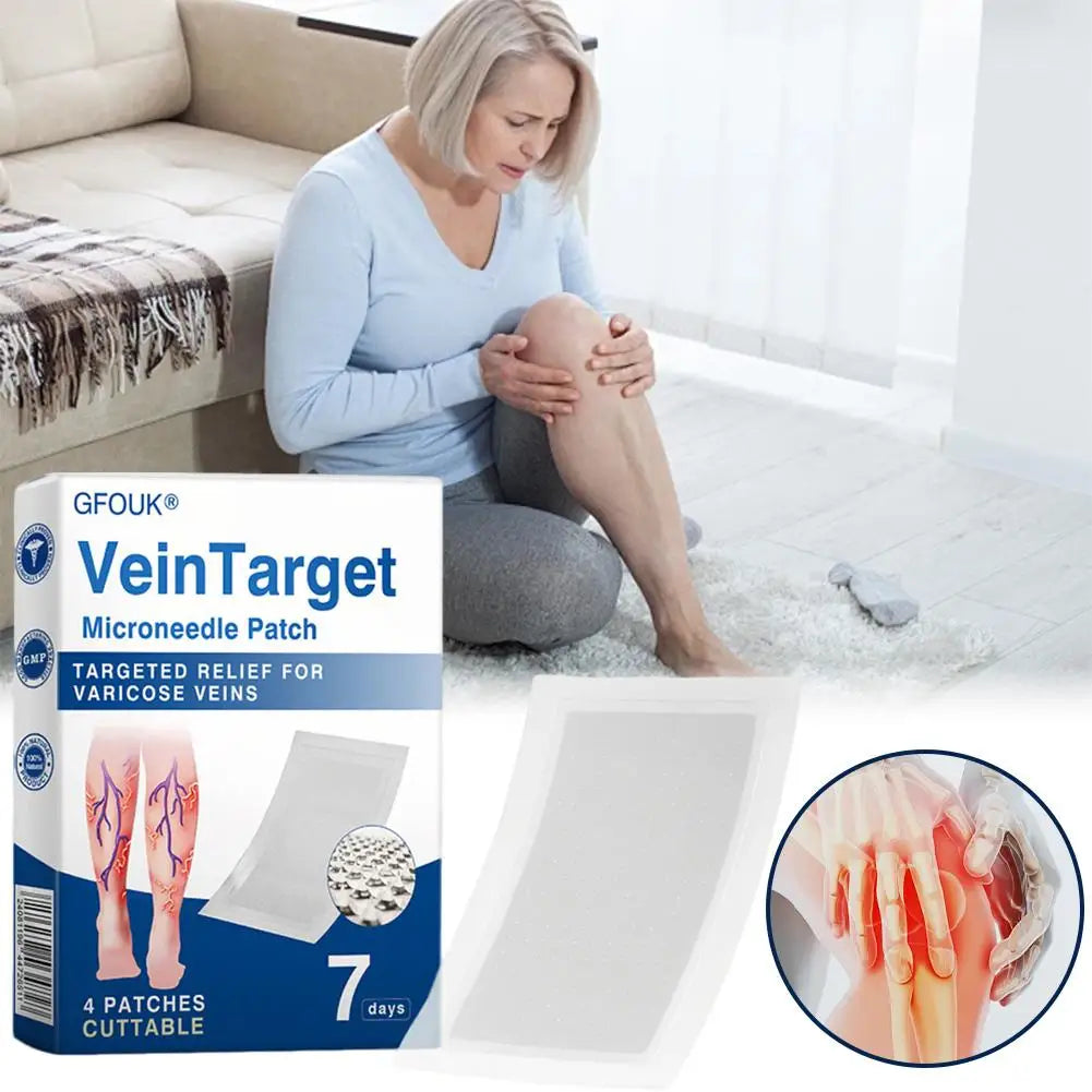 4-Piece Hydrocolloid Microneedle Patch Set – Natural Herbal Body & Leg Care Patches