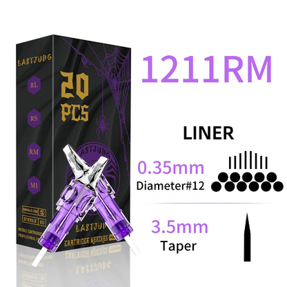 LASTJUDG 20PCS Disposable Tattoo Cartridge Needles – RL RS M1 RM for Permanent Makeup & Tattoo Pen