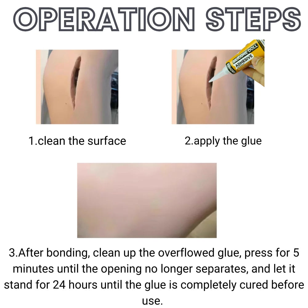 Strong Adhesive Glue - Multi-Surface Repair Glue for Silicone, Plastic, Metal, Glass, Dolls, Prosthetics, and Toys
